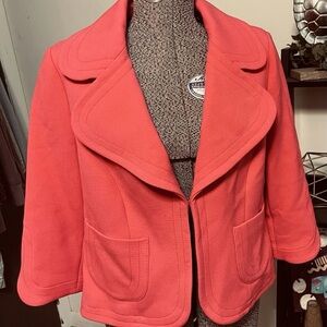 Boden Women's Vibrant Coral Blazer Cropped